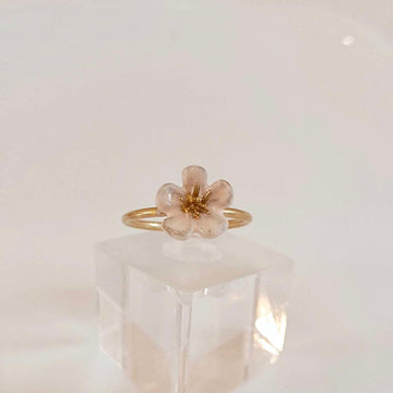 Chanel Sakura (Cherry Blossom) Ring - US Size 6.25, Enamel, Grade A