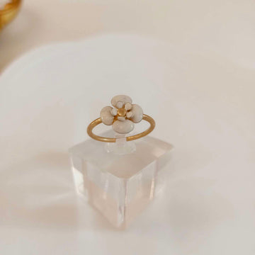 Chanel Camellia Ring - US Size 6.5, Enamel, Grade A