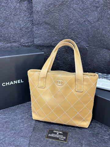 Chanel Vintage Calfskin Vivian Top Handle Bag - 24×23cm - A-Grade (Serial 7417908)-With Card