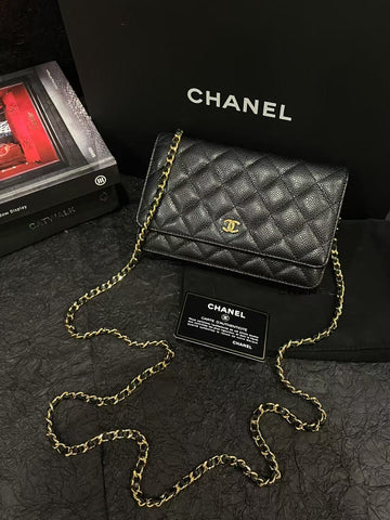 Chanel Black Caviar WOC with Gold Hardware - 19×12cm - A-Grade (Serial 27254032)-Full Set