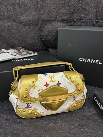 Louis Vuitton LV Monogram Multicolor Marilyn Hobo Bag (White Base) Model: MII048 24cm × 15cm Grade A