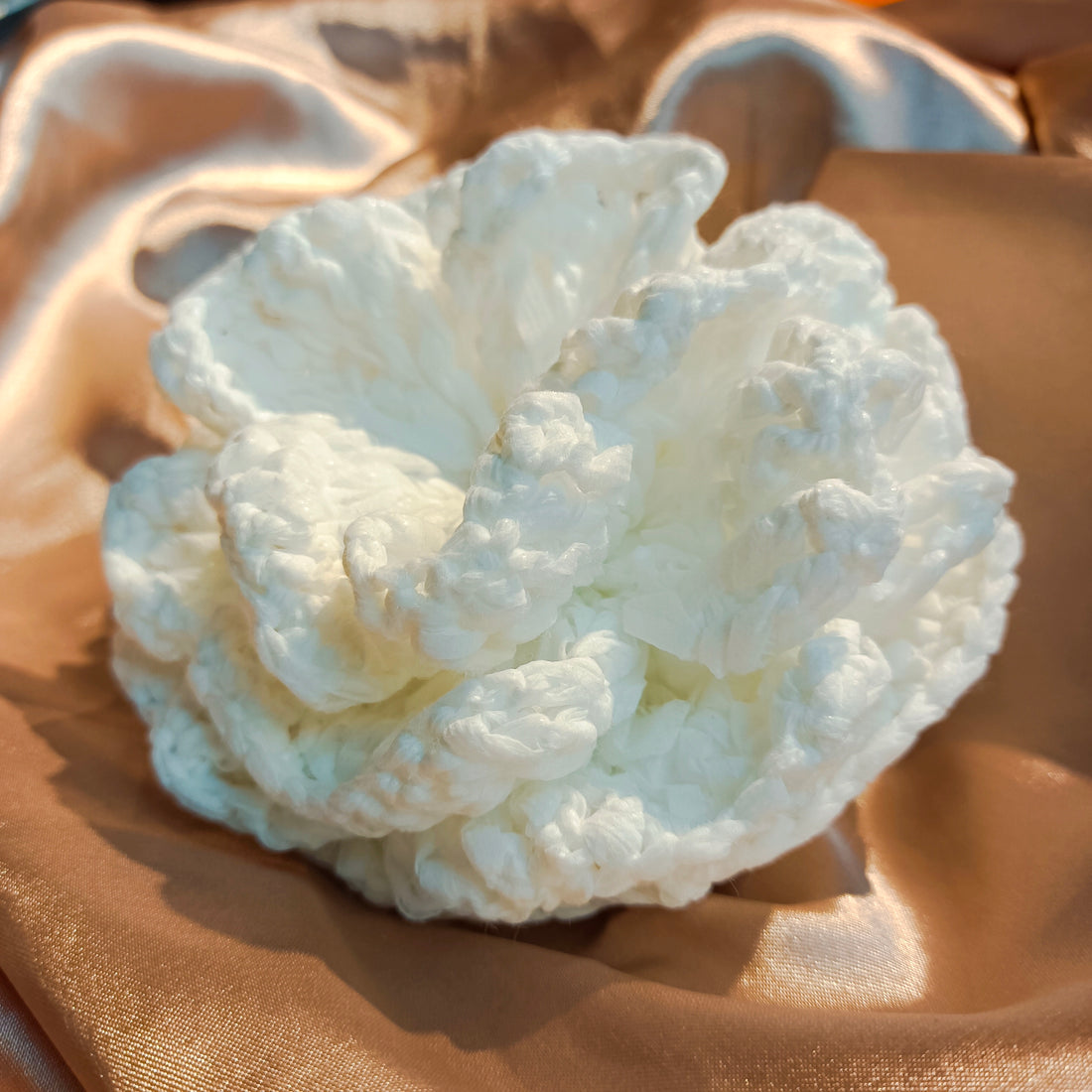 Chanel Woven White Camellia Brooch
