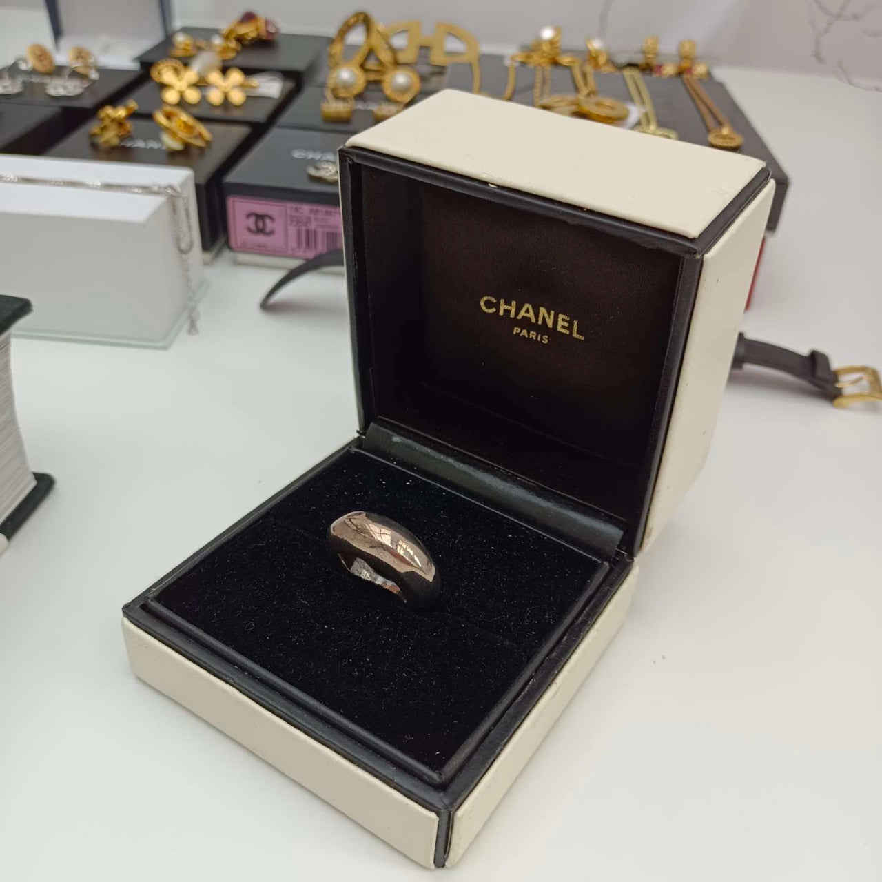 Chanel Vintage Sterling Silver Ring - Size 51 - Grade A
