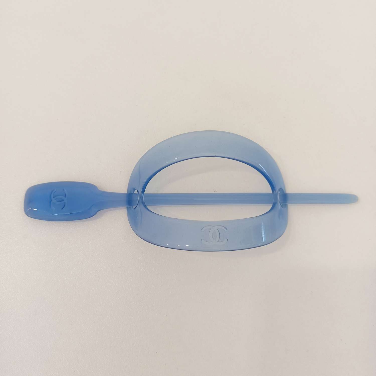 Chanel Blue Acrylic Hairpin, Acrylic Material