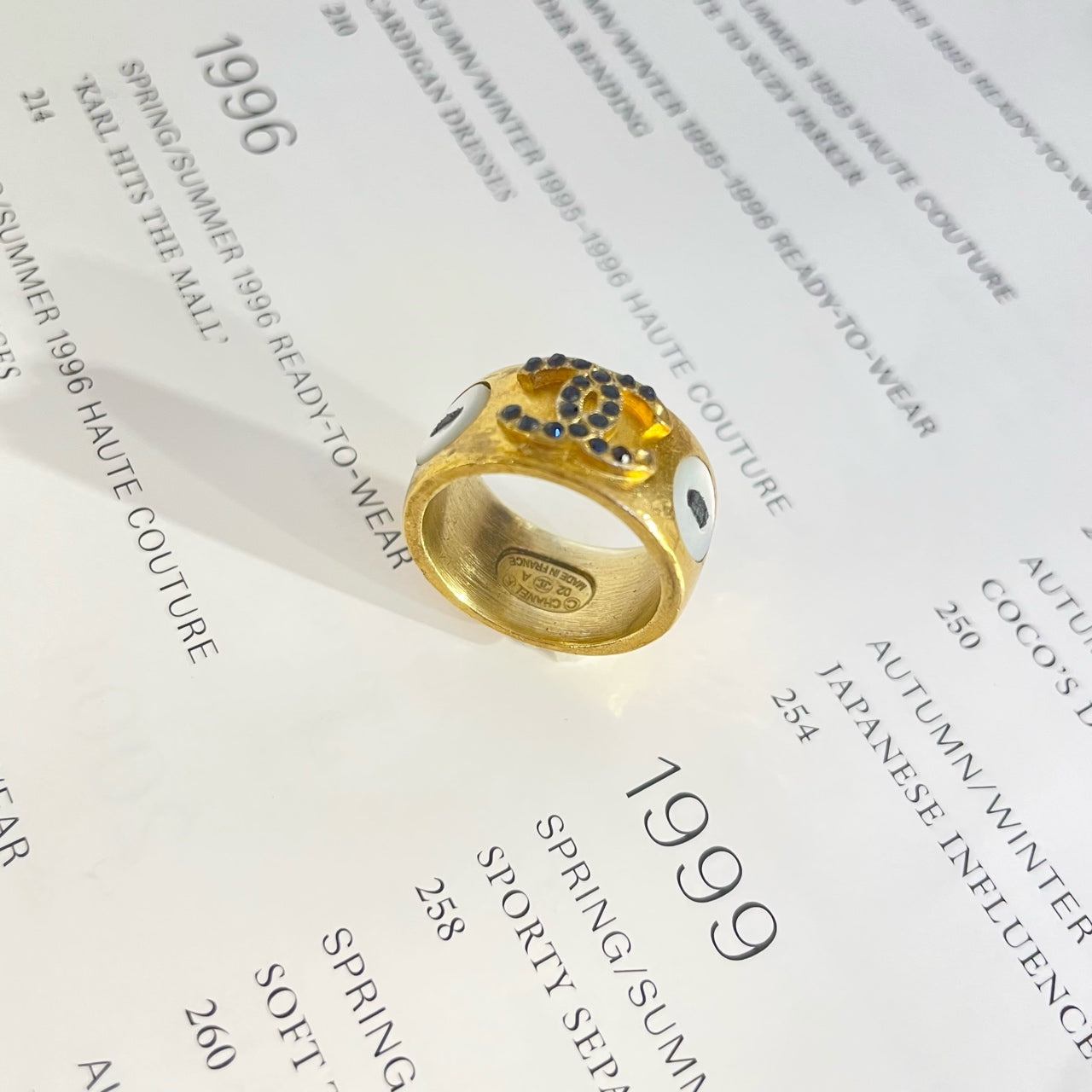 Chanel Gold-Plated Ring - Size 2cm (Diameter) - Model 02A - Grade A