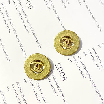 Chanel Vintage Openwork Round Clip-On Earrings Diameter: 2.6cm