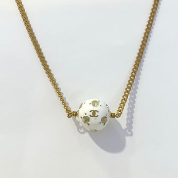 Chanel White Gold Football (Soccer) Bracelet, 98P, Grade A, Enamel, Length 20.7cm