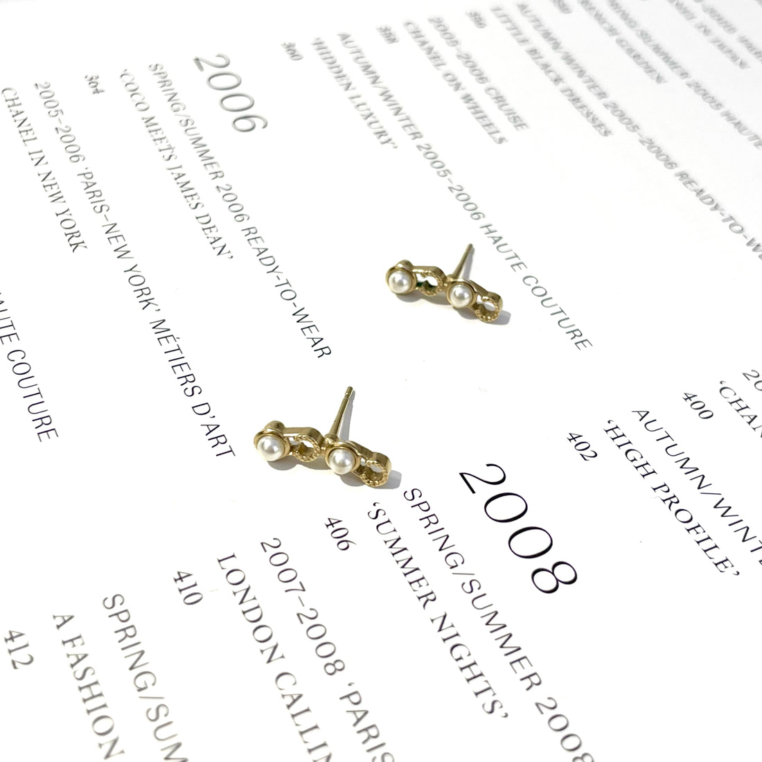 Chanel Coco Pearl Earrings, 2017, 1.7cm×0.3cm, A-Grade, Pearl & Gold-Plated