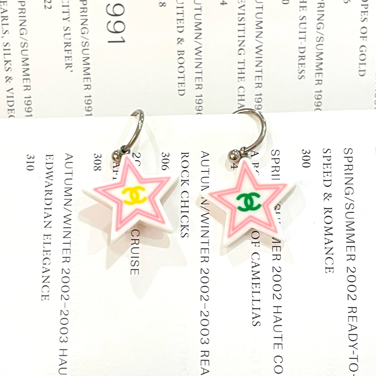 Chanel 2004 Acrylic Star Stud Earrings - Grade A