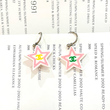 Chanel 2004 Acrylic Star Stud Earrings - Grade A