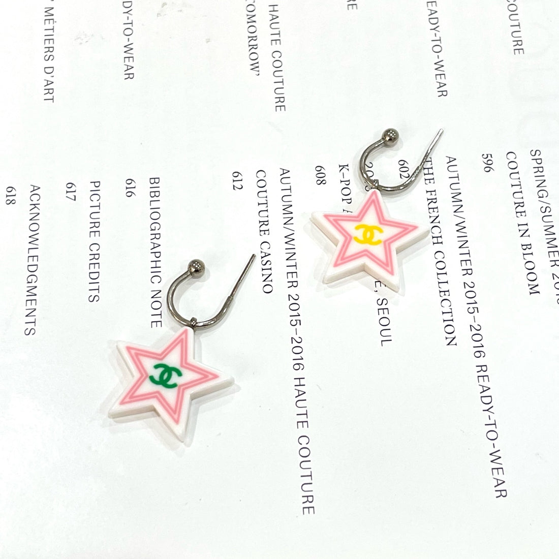 Chanel 2004 Acrylic Star Stud Earrings - Grade A