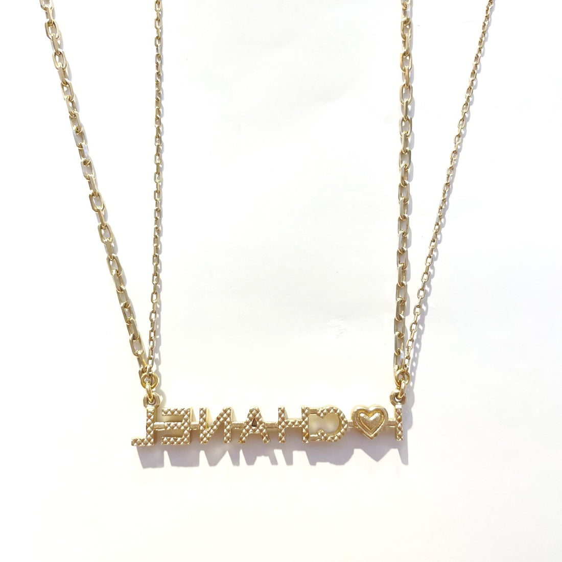Chanel "I Love Chanel" Double-Layer Light Gold Necklace, Must-Have for Chanel Fans, 64.5cm Length, 5.5cm Pendant, Gold-Plated