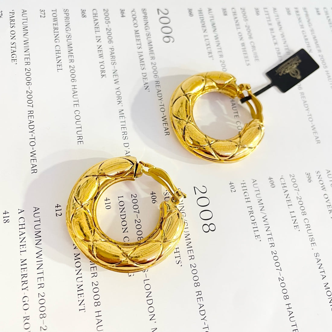 Chanel Vintage Bird Motif Clip-On Earrings - 4.5cm Diameter - Originally no stamp designed - Grade A - Gold-Plated