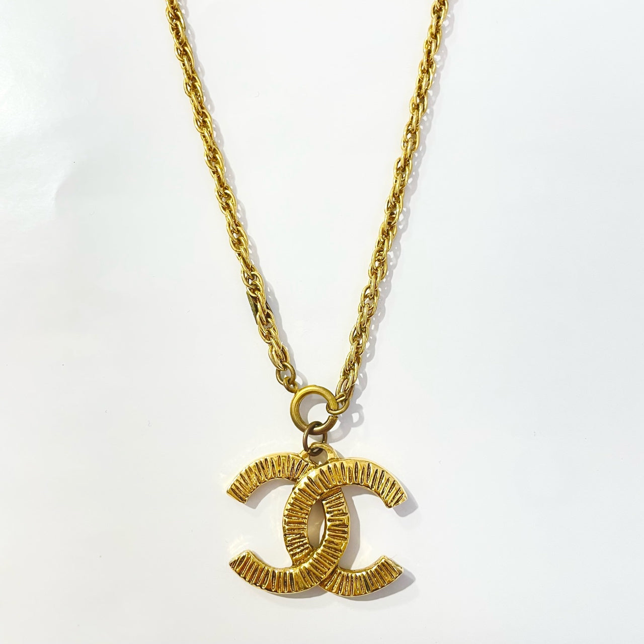 Chanel Double C Gold-Tone Necklace - Gold Plated, 1990s, Grade A