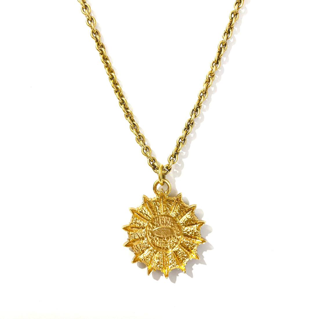 Chanel Vintage Sun Medallion Pendant Necklace