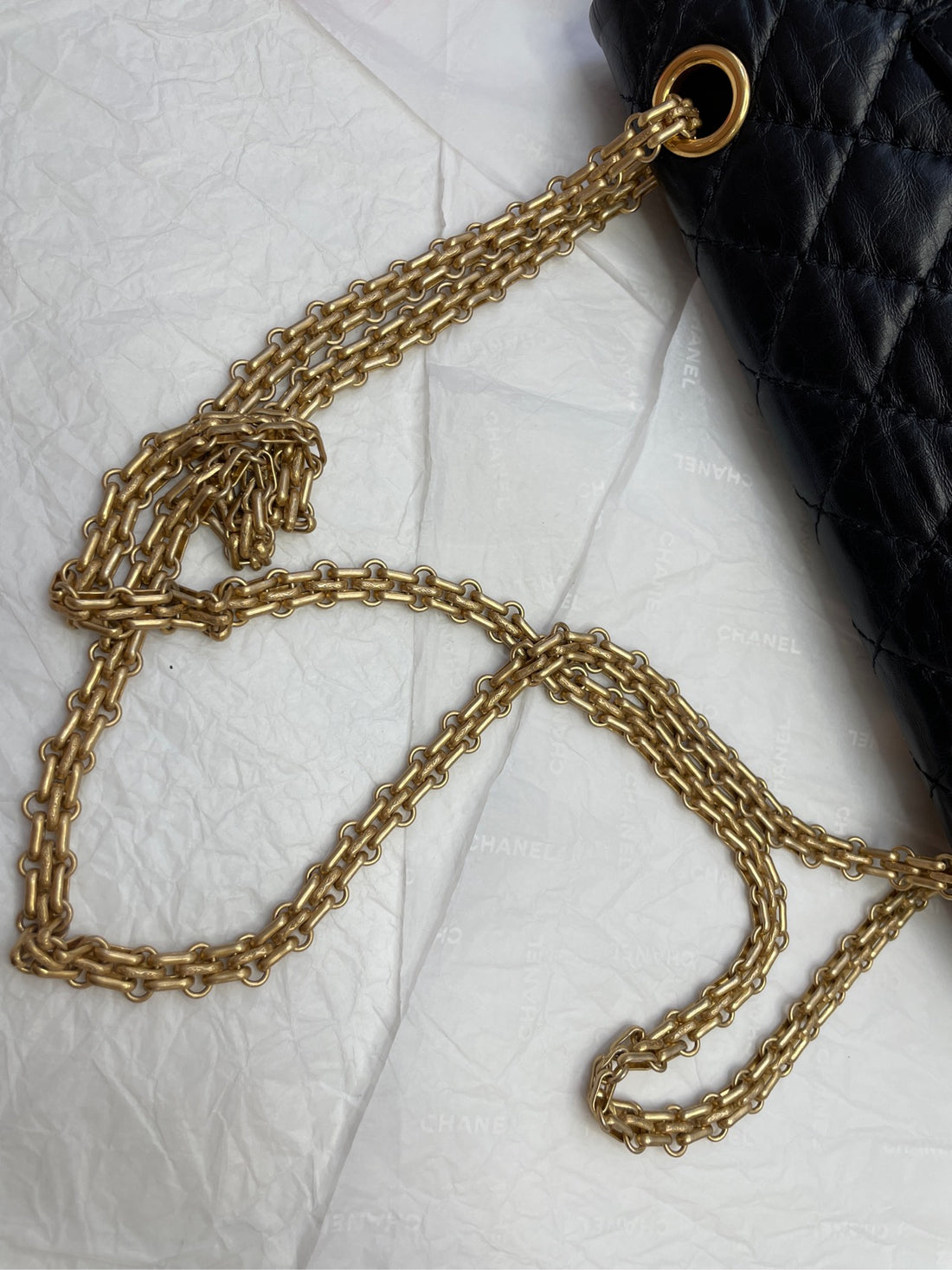 Chanel Black Gold 2.55 Reissue Small (22-Series) - "Gu Jia" Limited Edition with Medallions - 24×15cm - Serial 2225660