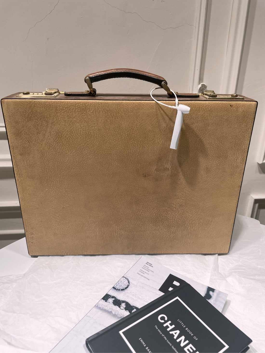 Gucci Brown Calfskin Suitcase - 41.5cm × 31cm (No Serial Number)-B-Grade