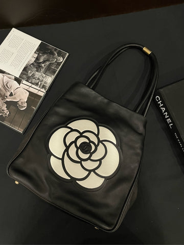 Chanel Double-Faced Camellia Lambskin Tote - 23×25cm - A-Grade (Serial 7982432)
