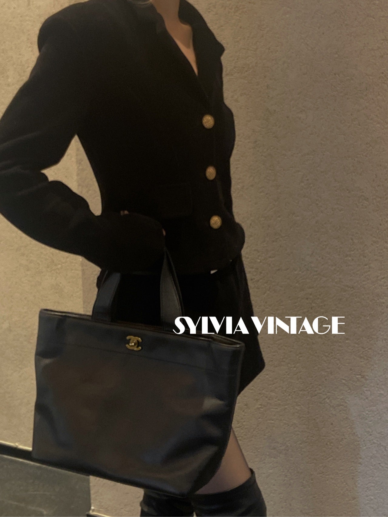 Chanel Black Tote Shoulder Bag - 28×25cm - A-Grade (Serial 7779437)