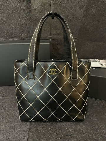Chanel Vintage Exterior-Stitch Vivian Bag - 24×23cm - A-Grade (Serial 7538738)