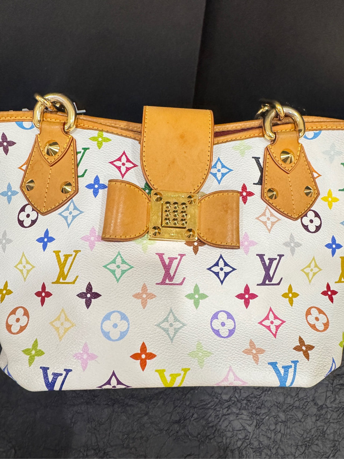 Louis Vuitton Monogram Multicolor  White Annie - 30×19cm - A-Grade (Date Code SR0121)-Original Vachetta Leather with Untouched Patina