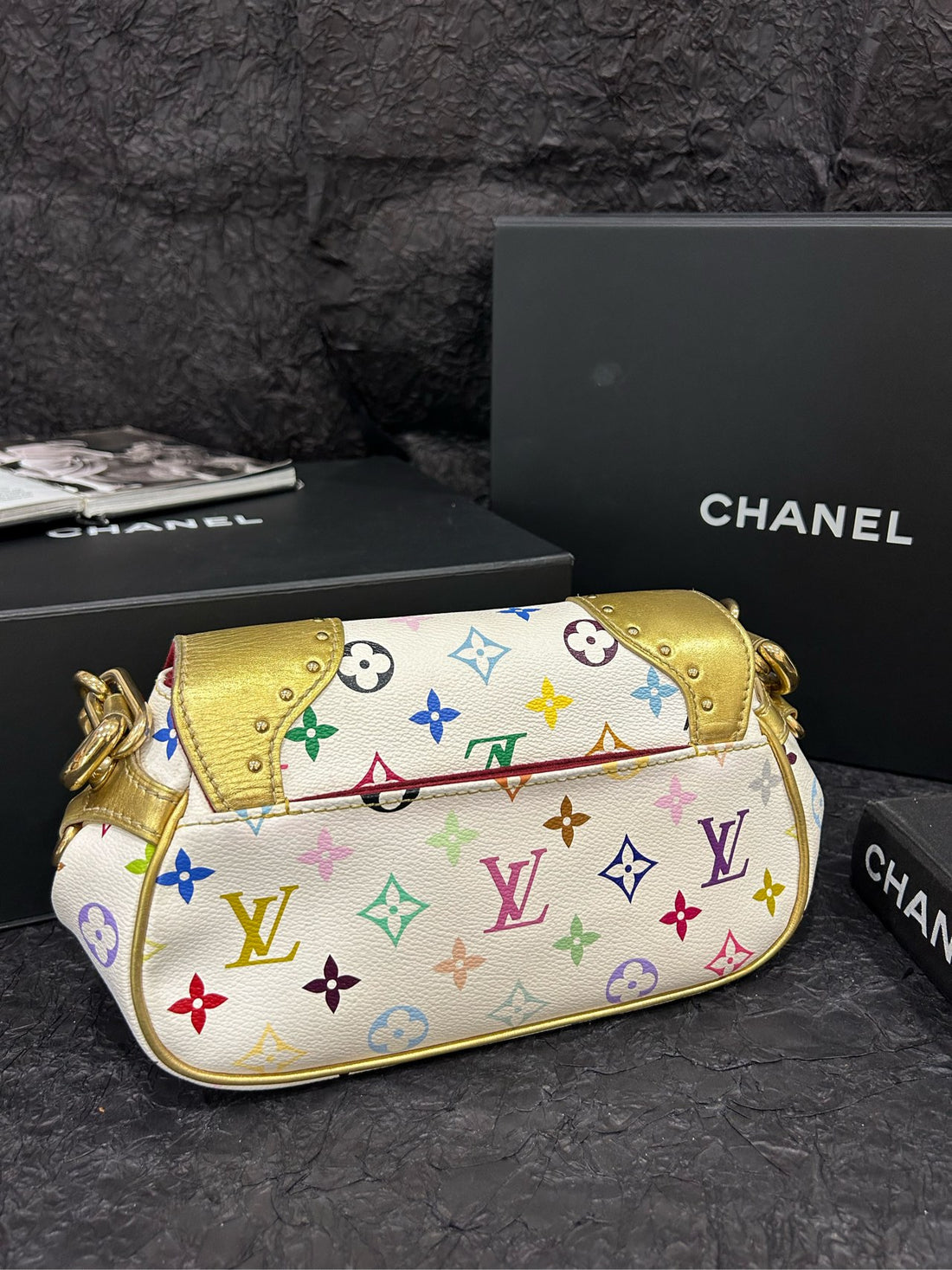 Louis Vuitton LV Monogram Multicolor Marilyn Hobo Bag (White Base) ‌Model‌: MII048 24cm × 15cm Grade A