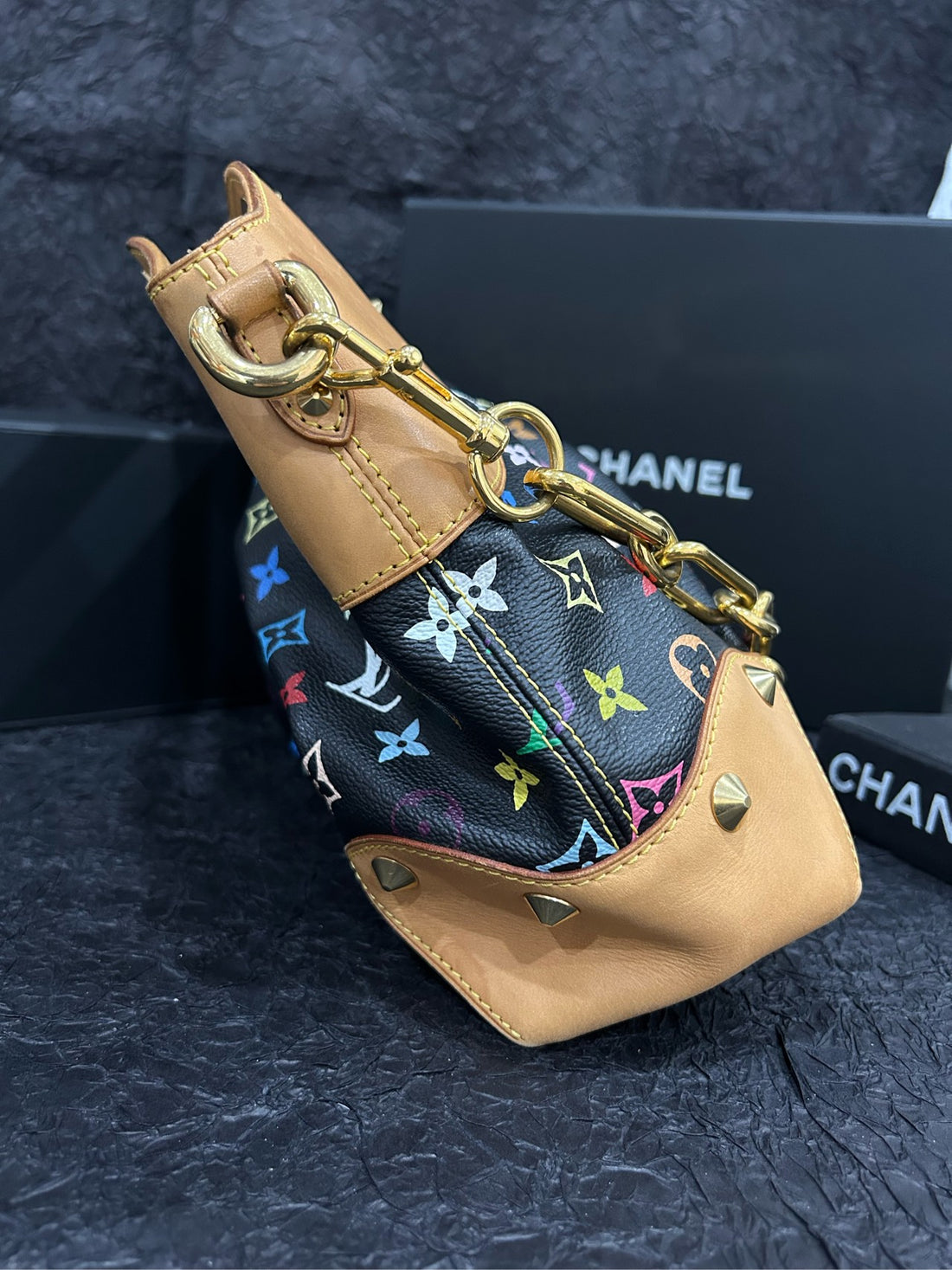 Louis Vuitton/LV Black Multicolor Judy Bag ‌Model‌: TR3141 37cm × 22cm Grade A